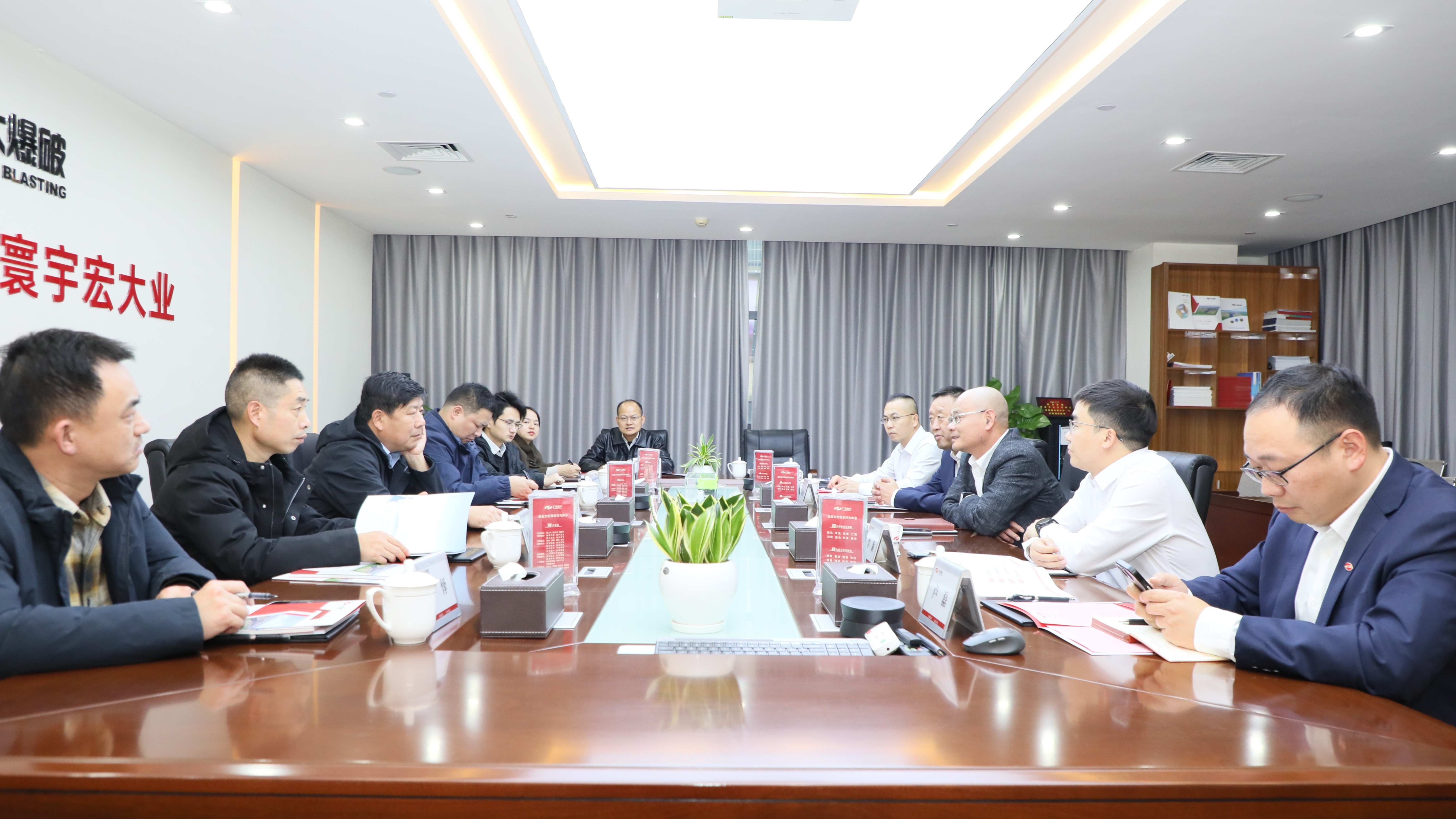 湖南省应急管理厅二级巡视员谌章祥一行莅临宏大爆破调研交流